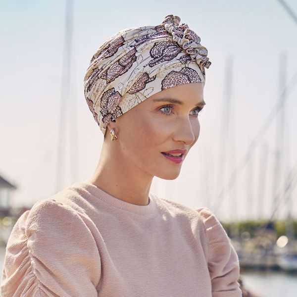 LOTUS TURBAN, PRINTED