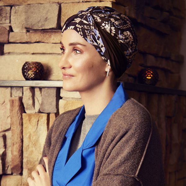 SHAKTI TURBAN, PRINTED, AUTUMN BLUES