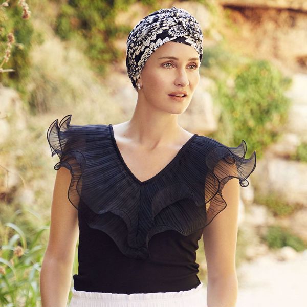 Lotus Turban - Printed Linen