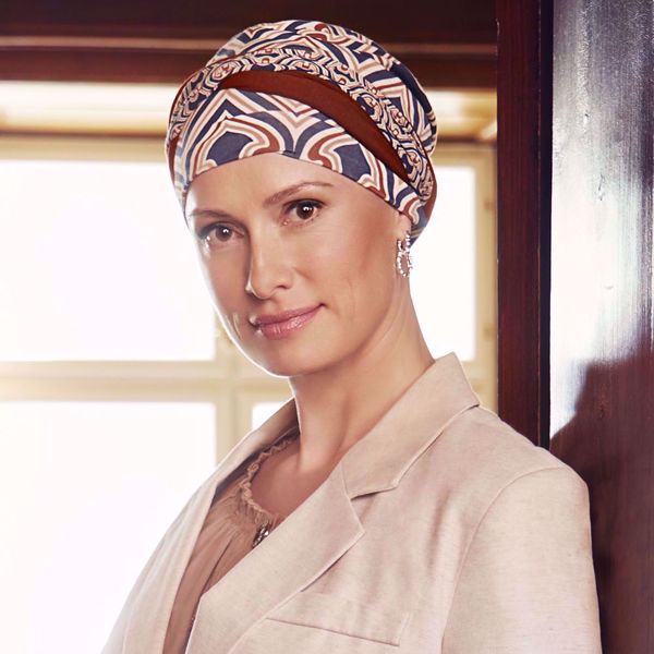 Shakti turban - printed, Endless Shapes Of Blue