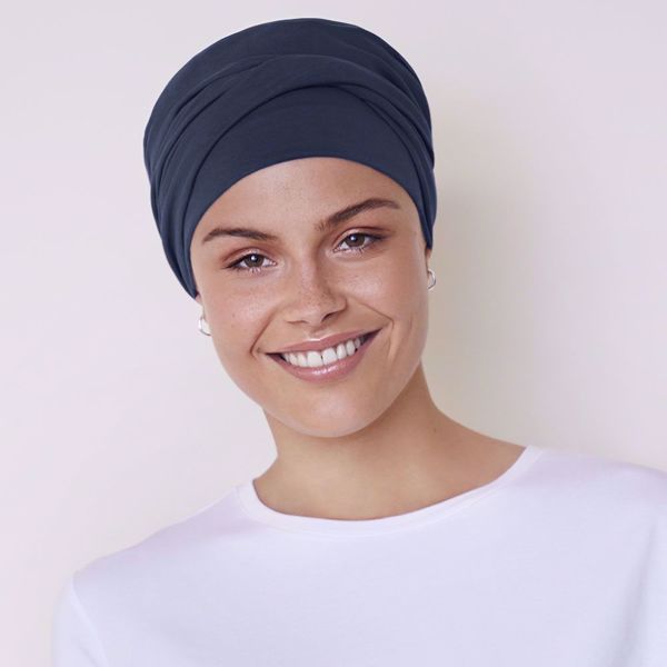 EMMY • V turban, Dark Denim