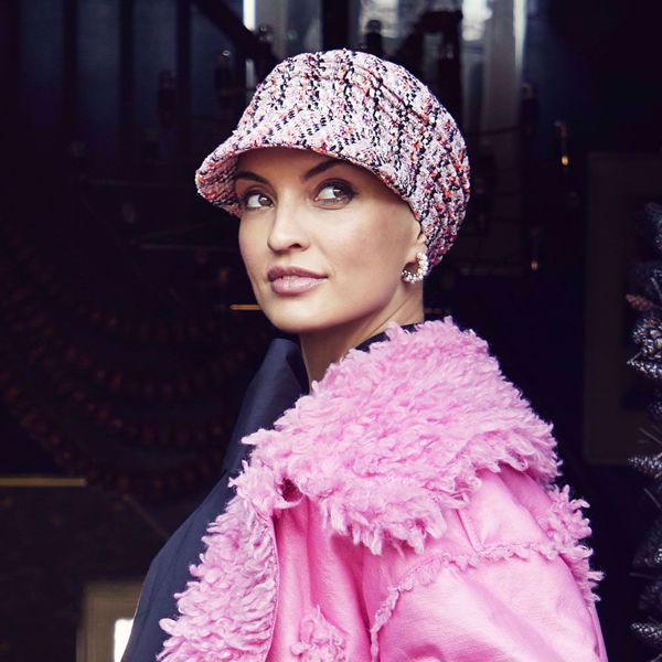 PANDORA - Boho cap, Pink Bouclé Symphony