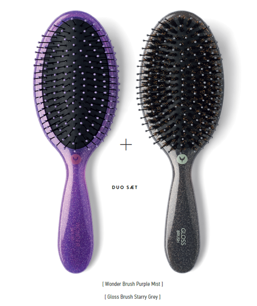 Wonder Brush & Gloss Brush - Duo (lilla Og Grå)