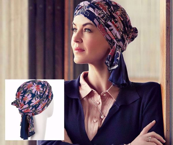 Billede af Tula Turban, Printed, Flowering Blues