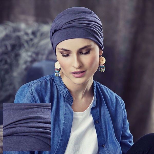 Billede af Edith V. turban, Navy Blue