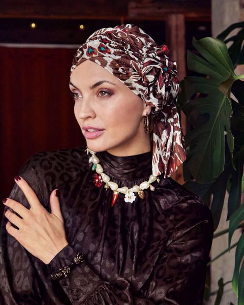 HocJuvela Boho Turban Set - Tribal Brown