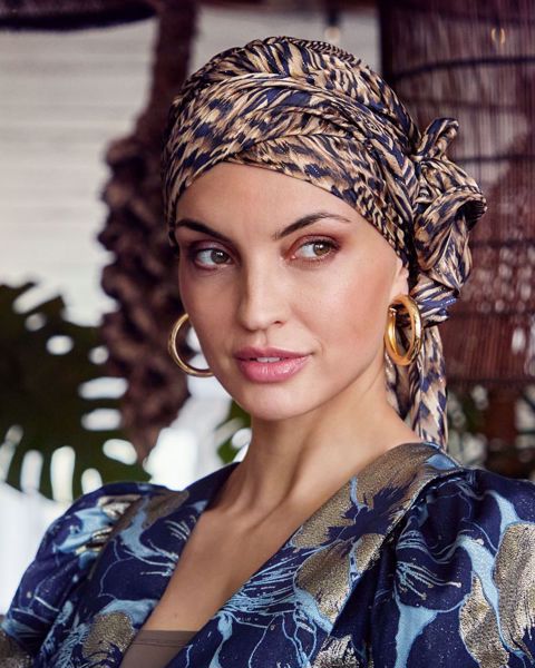 HocJuvela Boho Turban Set - Waves Of Blue