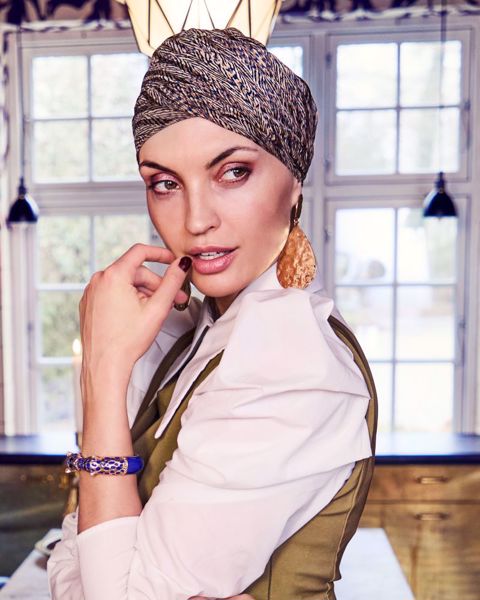HocSapphire Boho Turban - Blue Ink